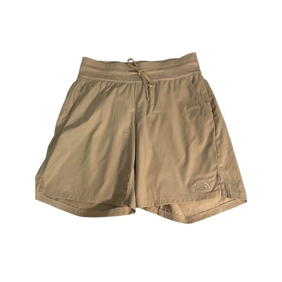 The North Face Women’s Nylon Shorts Tan Size XS 7” Inseam Elastic Waist NWT - Picture 3 of 12